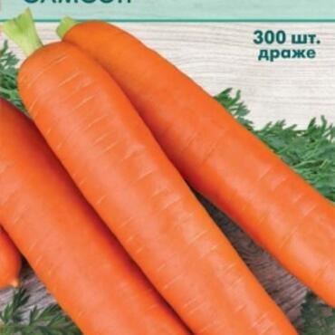 Семена Морковь Самсон (Черно-белый пакет) 1гр.