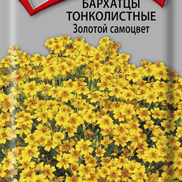 Семена Бархатцы тонколистные Золотой самоцвет 0,1гр.